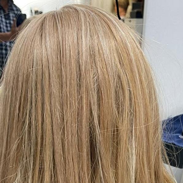 Custom Human Hair Hand Tied Form Fitted to Client.  Color Highlights to Spec.  Medical wig cranial prosthesis